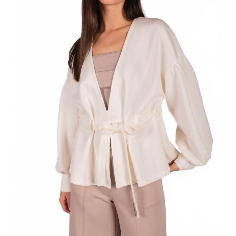NEW P.CILL butter modal wrap cardigan in ivory